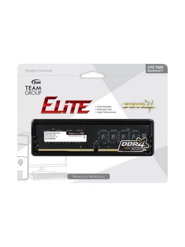 Team TEAMGROUP Elite DDR4 PC4-25600 32GB*1 Elite - DDR4 - module